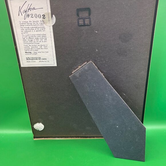 Kafka Screened Etching Metal Foil Silhouette Faith Love Inspirational Framed Art - Picture 3 of 10